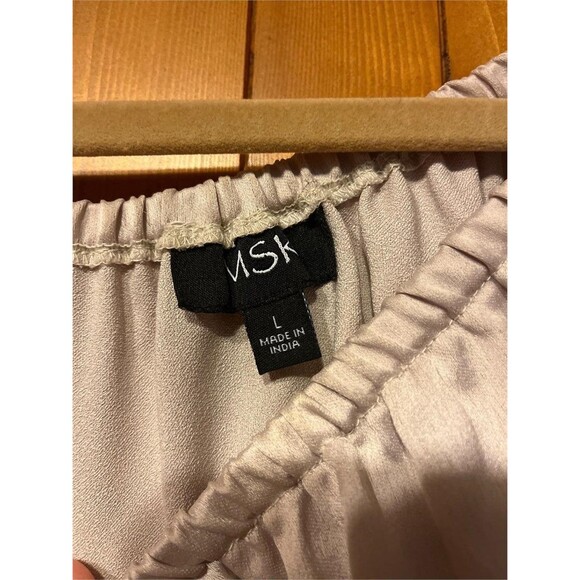 Womens MSK Nordstrom Rosy Beige Spanish Poet Style Blouse off the shoulder Puffs - Picture 6 of 11